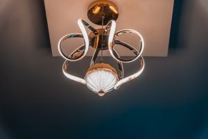 Photo brass floor lamp