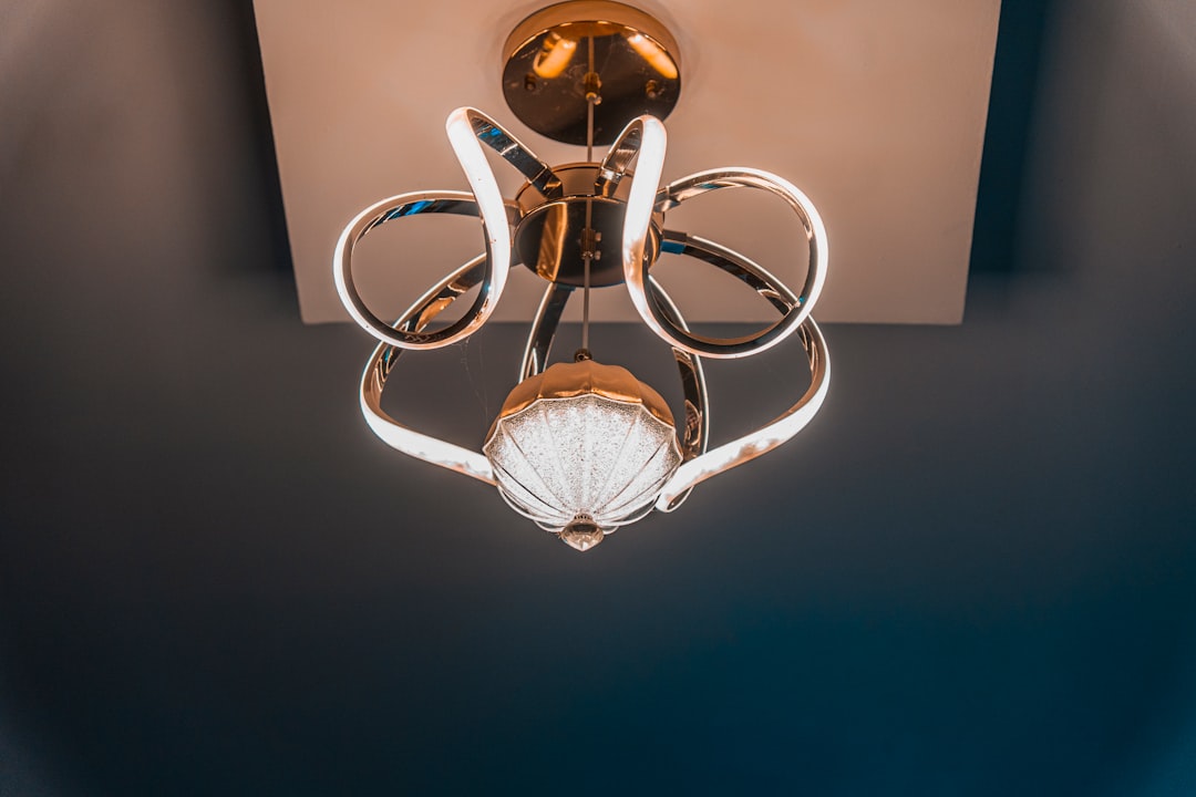 Photo brass floor lamp