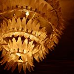 Photo Gold leaf chandelier