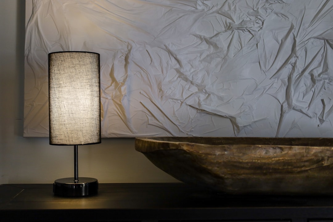Photo stone table lamp